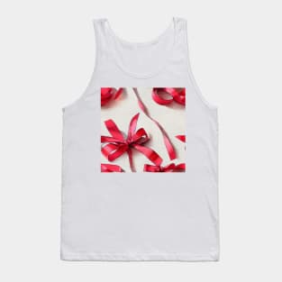 Watercolor red bow red ribbon Tank Top